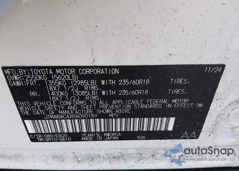 2024 Toyota Bz4X Xle from USA, damaged, VIN JTMABACAXRA090189